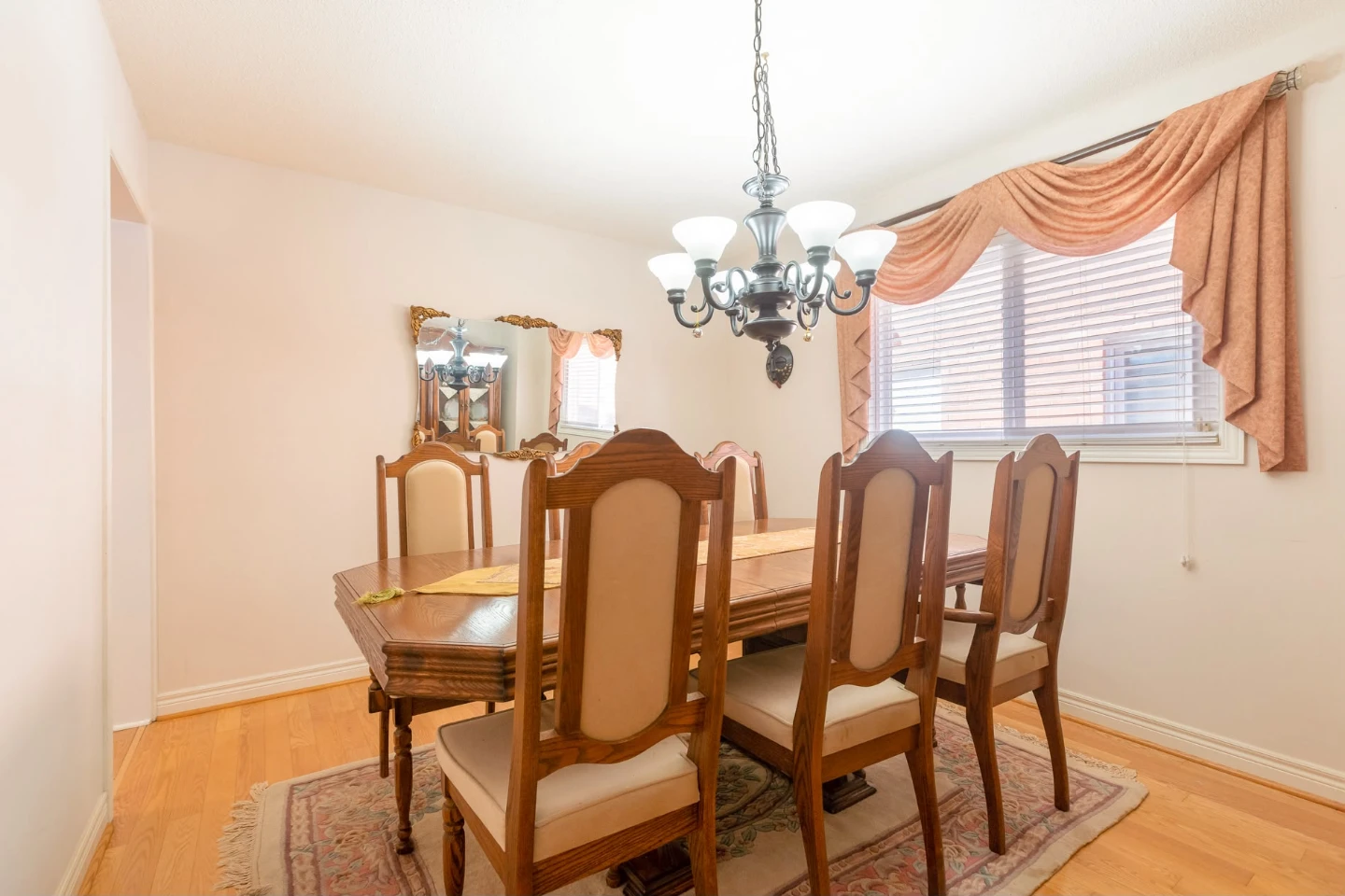 Solid wood dining table and hutch