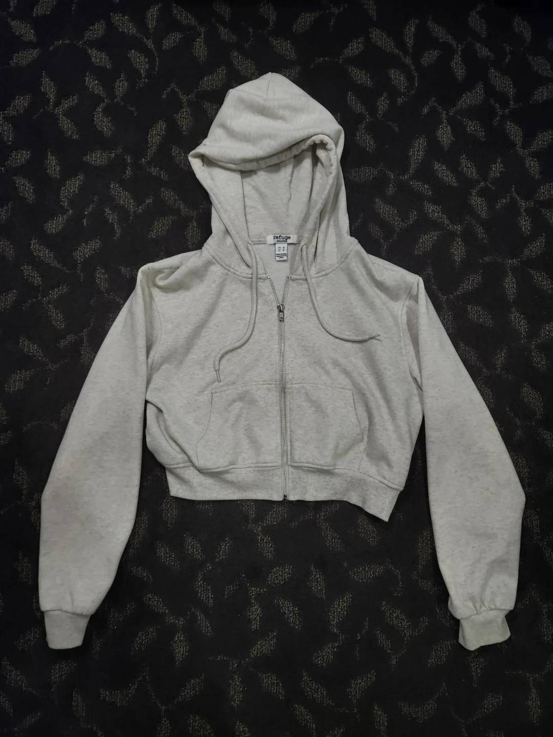 Refuge Athletics Cropped Zip-Up Hoodie