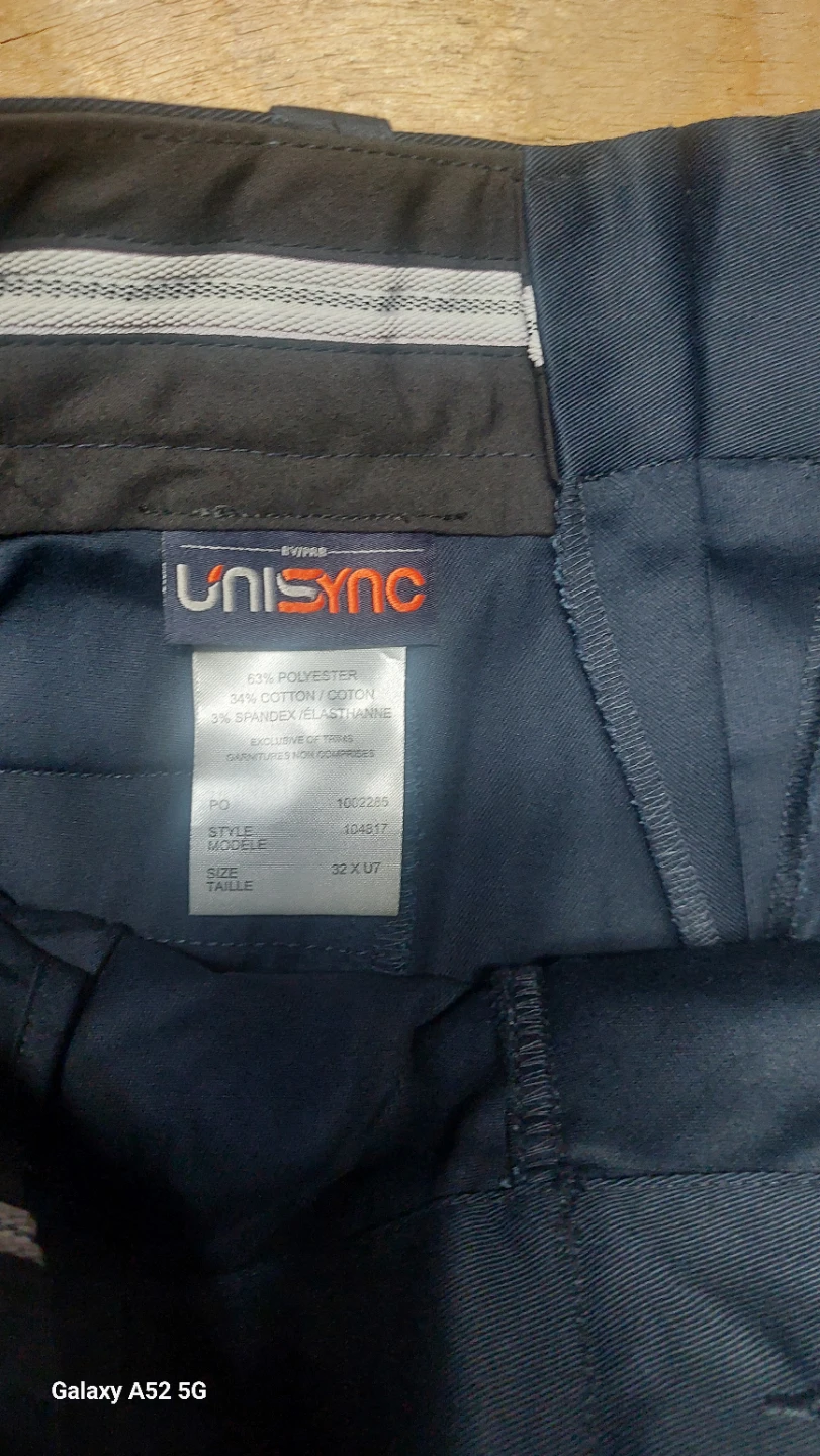 New men's navy blue tactical cargo pants unhemmed - photo 4