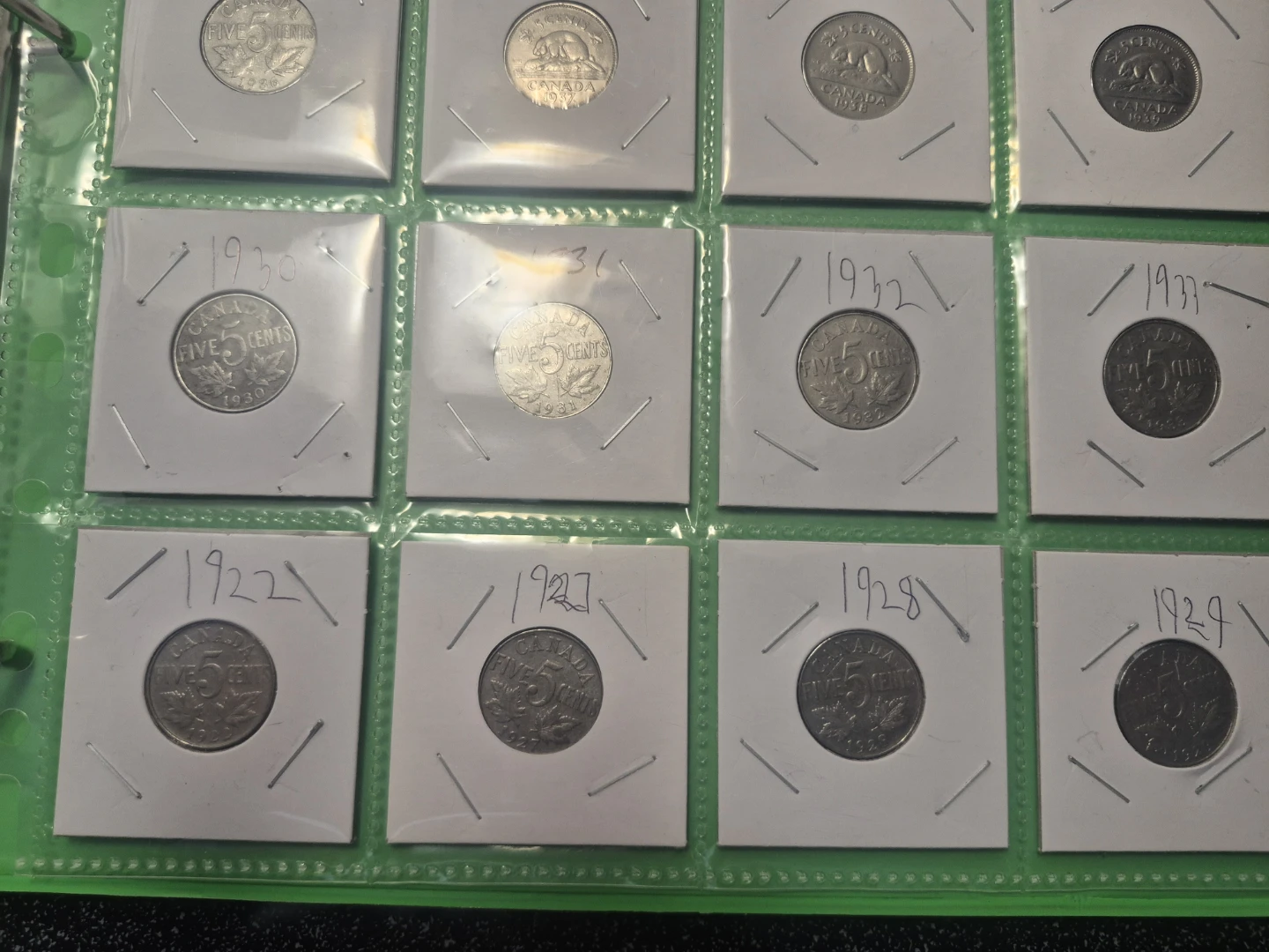 Collection of Vintage Canadian 5 Cent Coins pc28 - photo 3