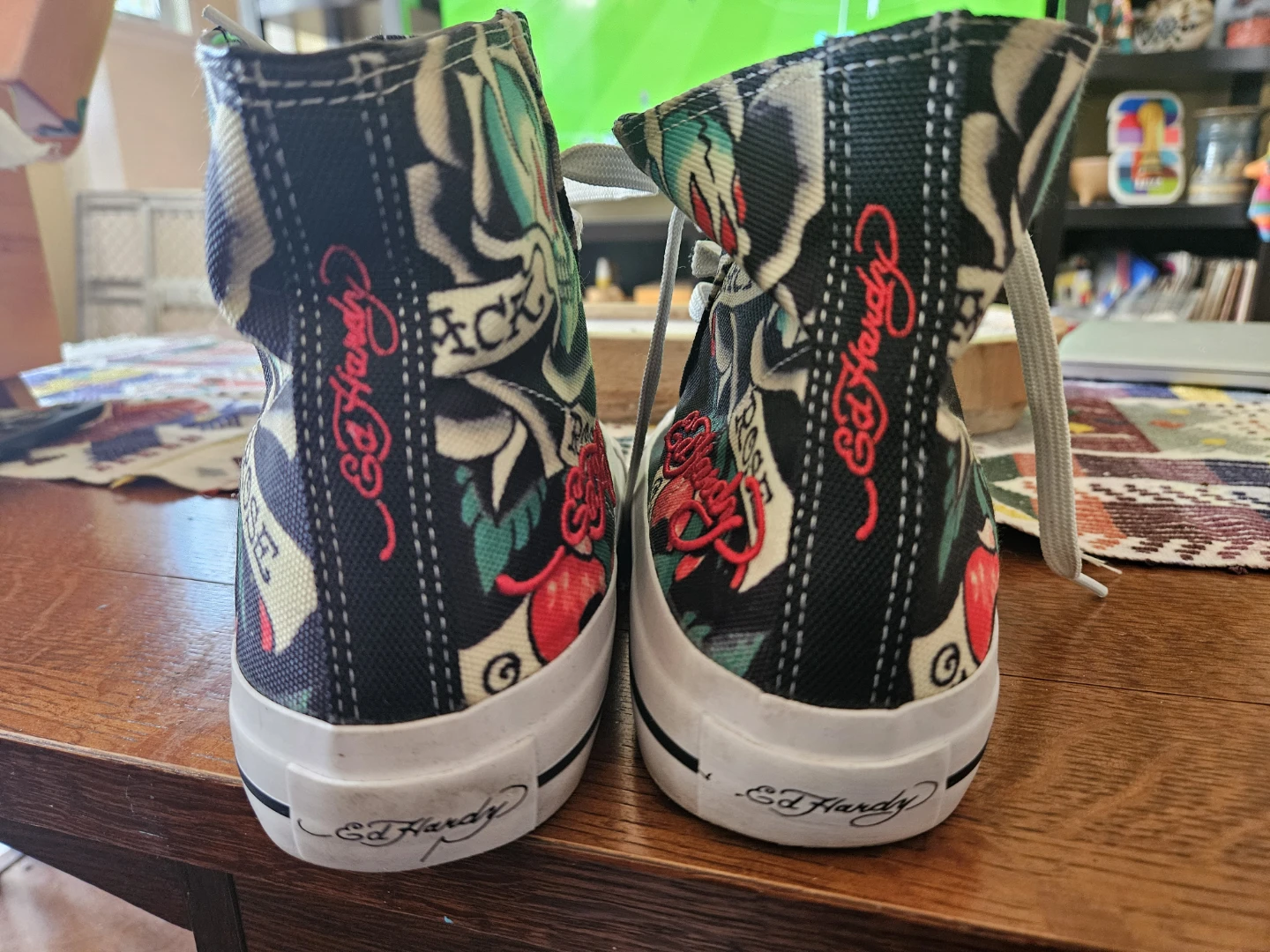 Ed Hardy High Top Canvas Sneakers - photo 5