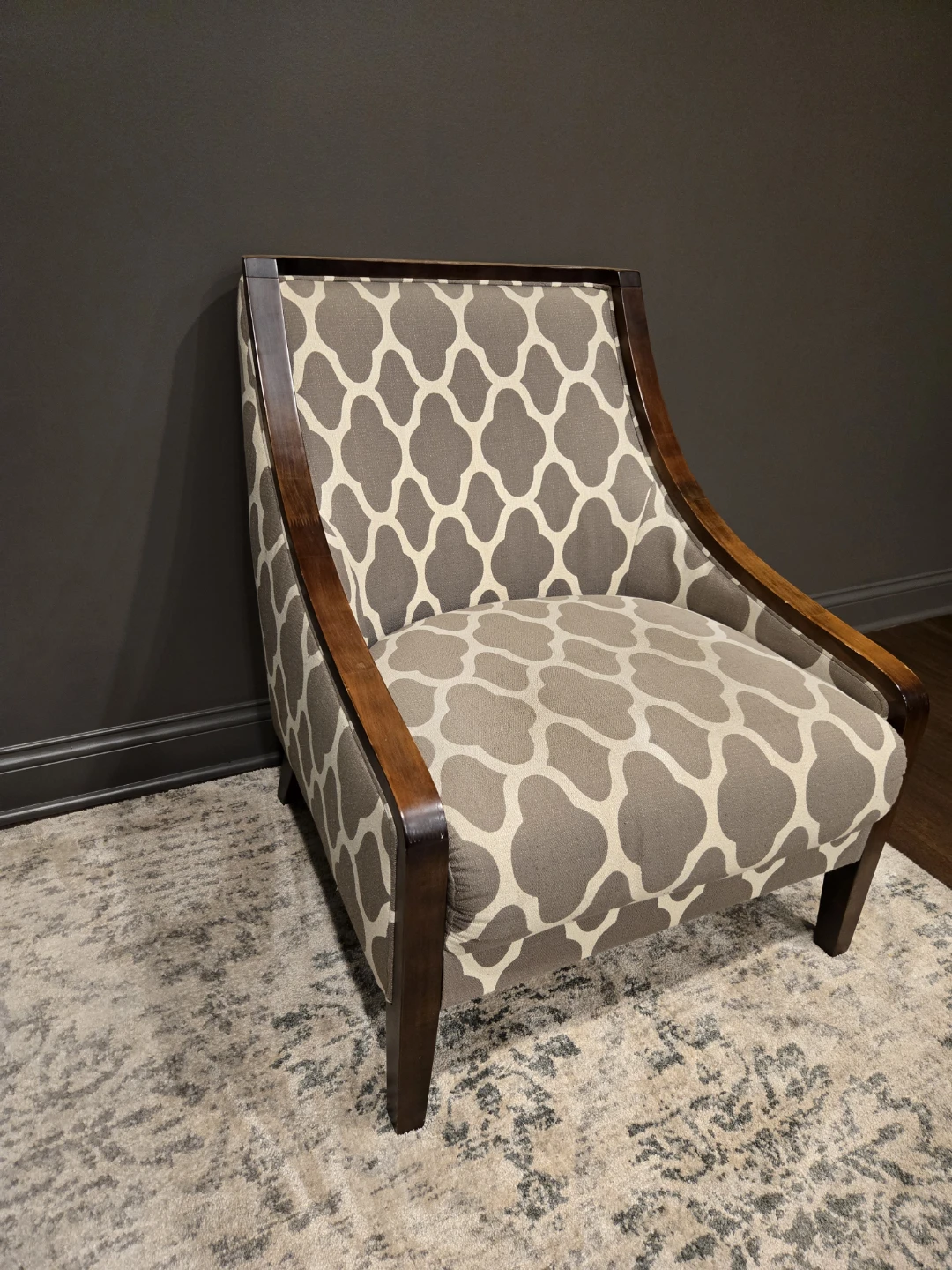 Upholstered Accent Chair with Wooden Frame - photo 3