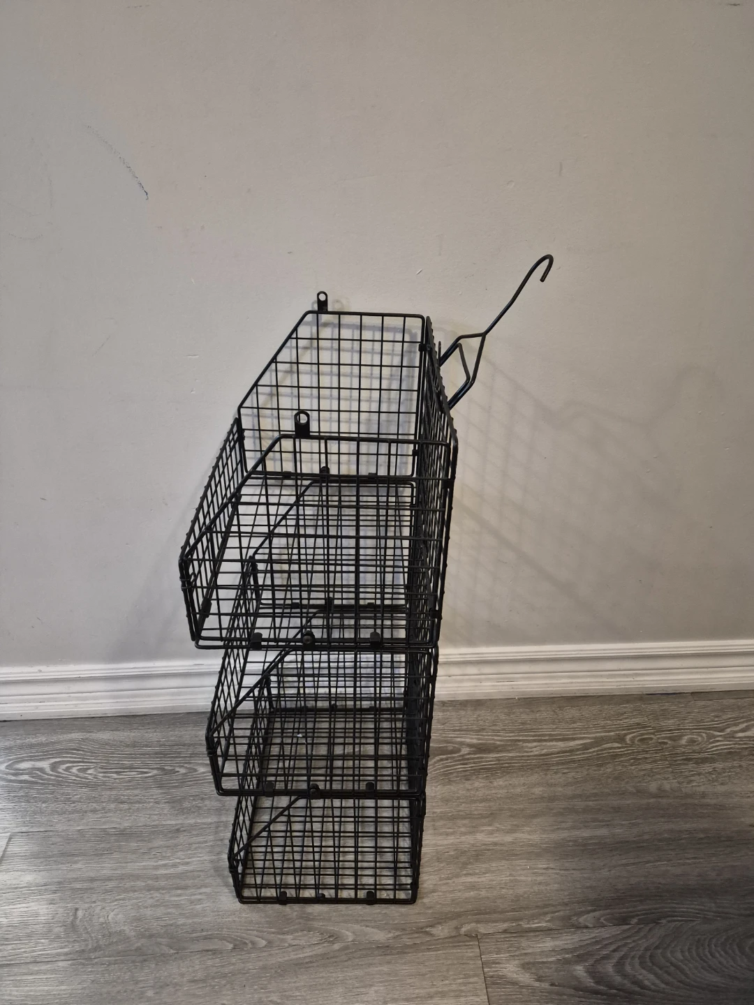 3-Tier Black Wire Hanging Storage Organizer - photo 3