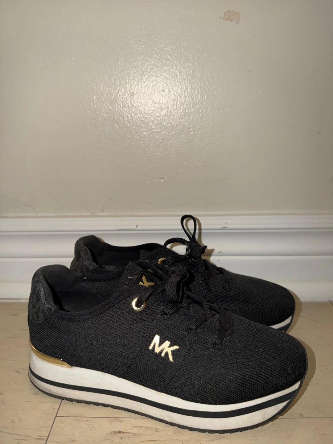 Women's Black Platform Sneakers