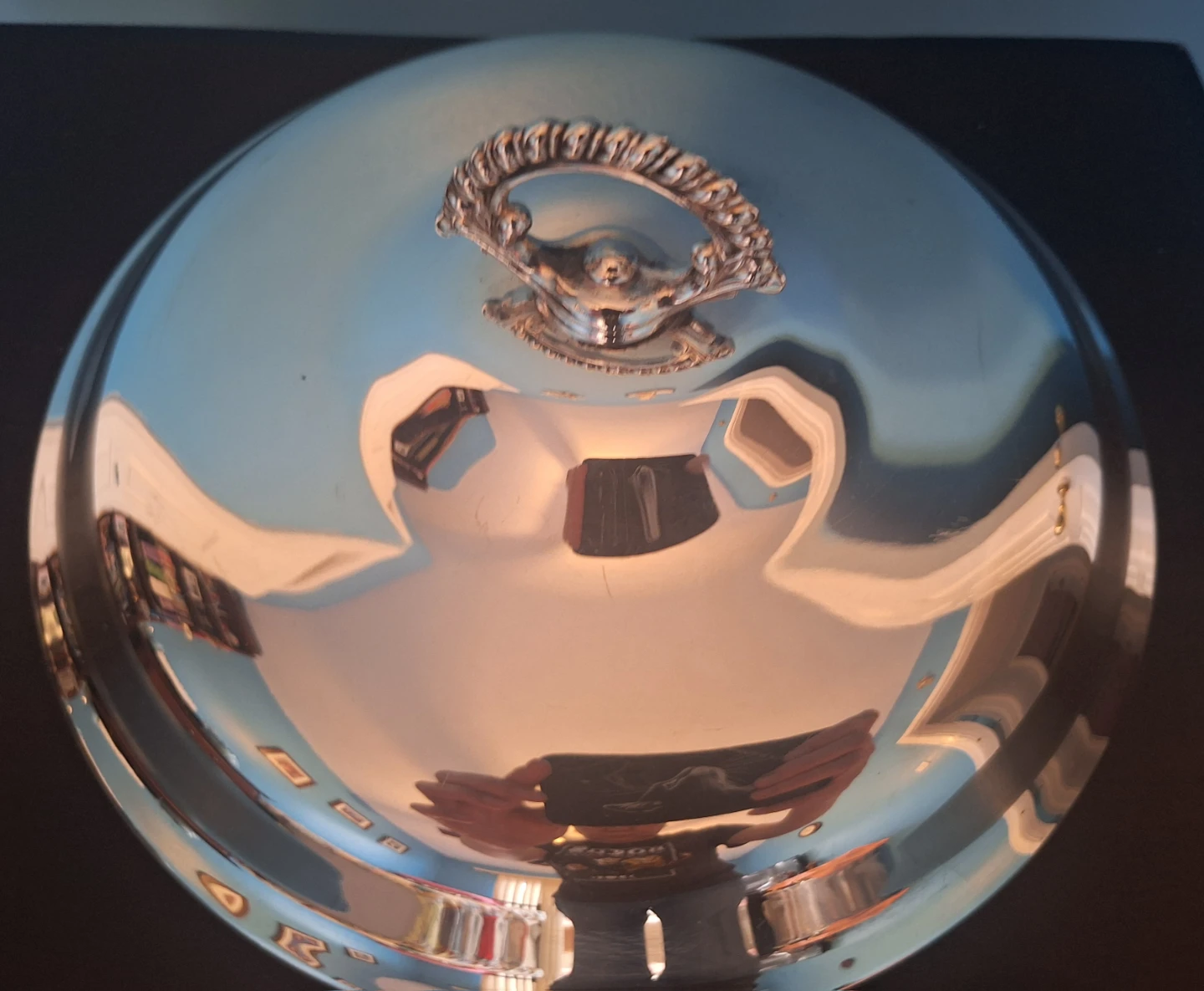 Vintage Silver-Plated Serving Dish with Glass Insert - photo 2