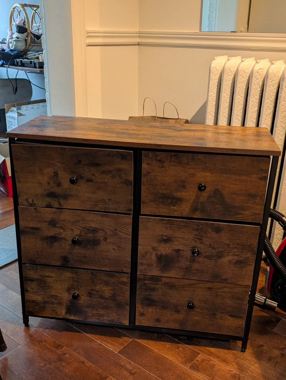 Two Identical Rustic 6-Drawer Dresser