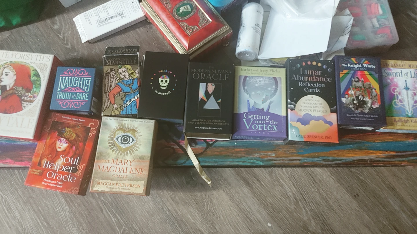 Assorted Oracle and Tarot Card Decks