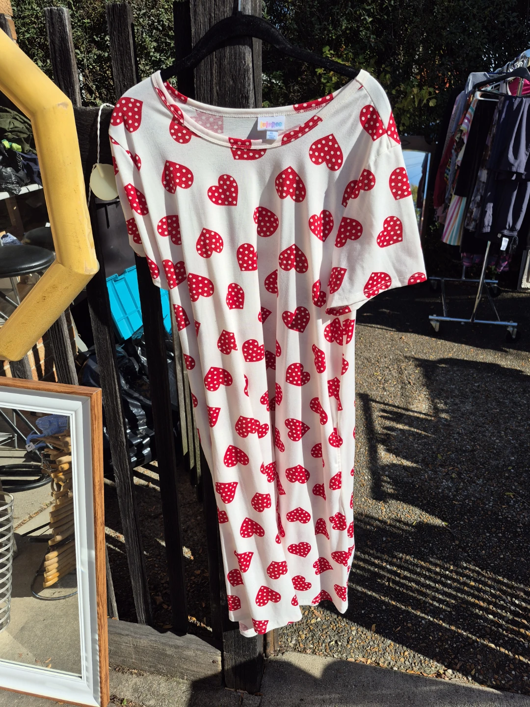 LuLaRoe Heart Print Dress XL