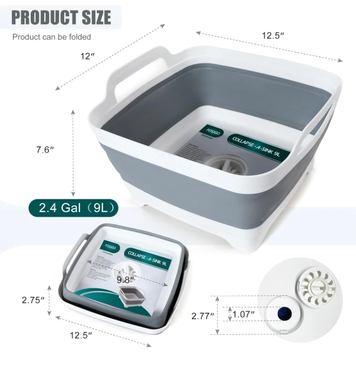 FOSJGO Collapse-A-Sink 9L - photo 2