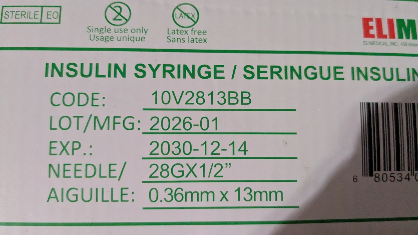 EliMedical U-40 Insulin Syringes 1ml 100 Pack - photo 3