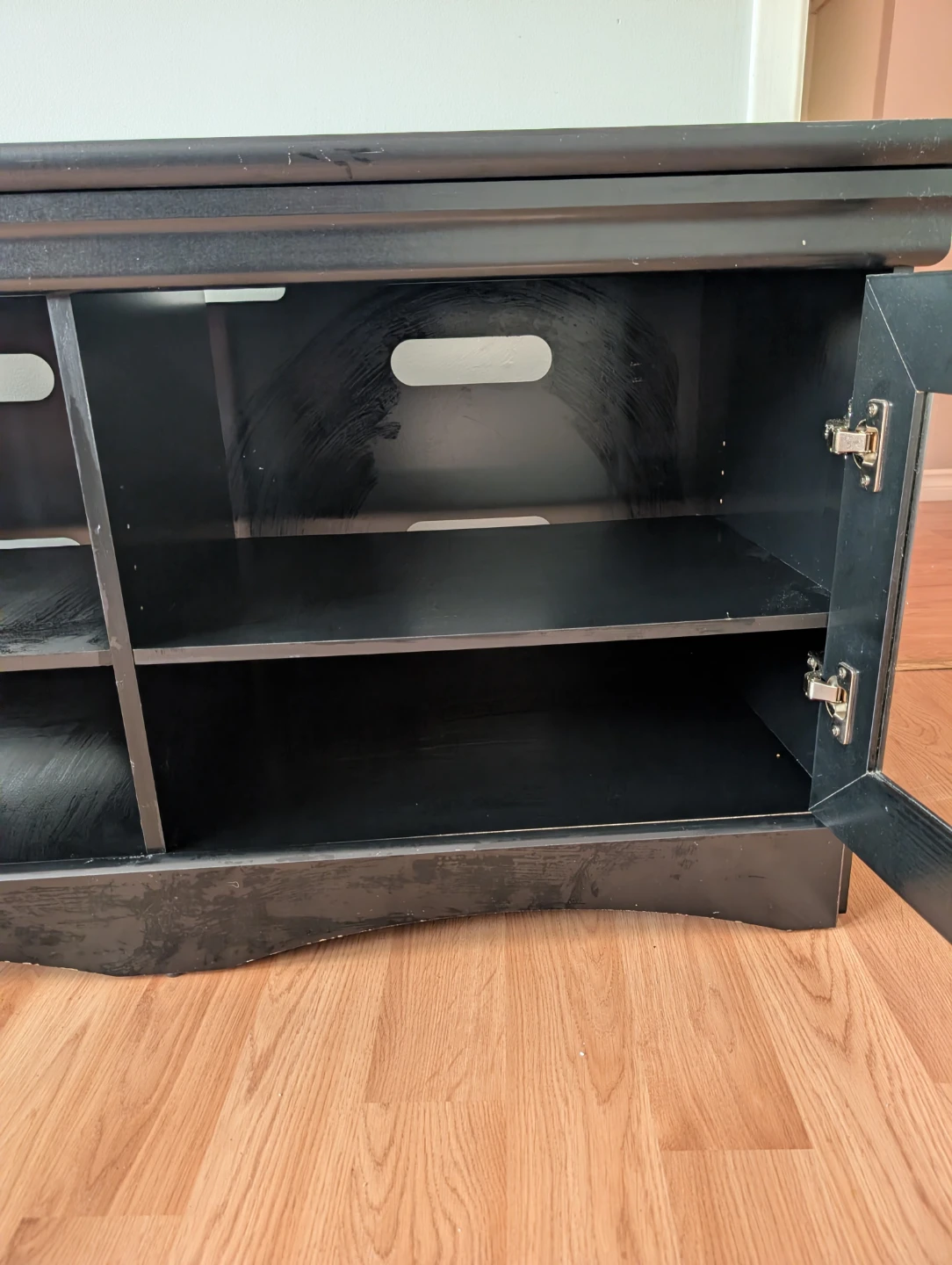 Black TV stand media console - photo 3