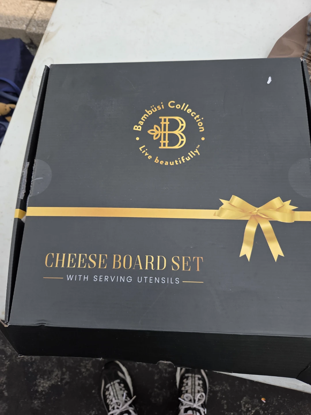 Bambusi Cheese Board Set with Serving Utensils