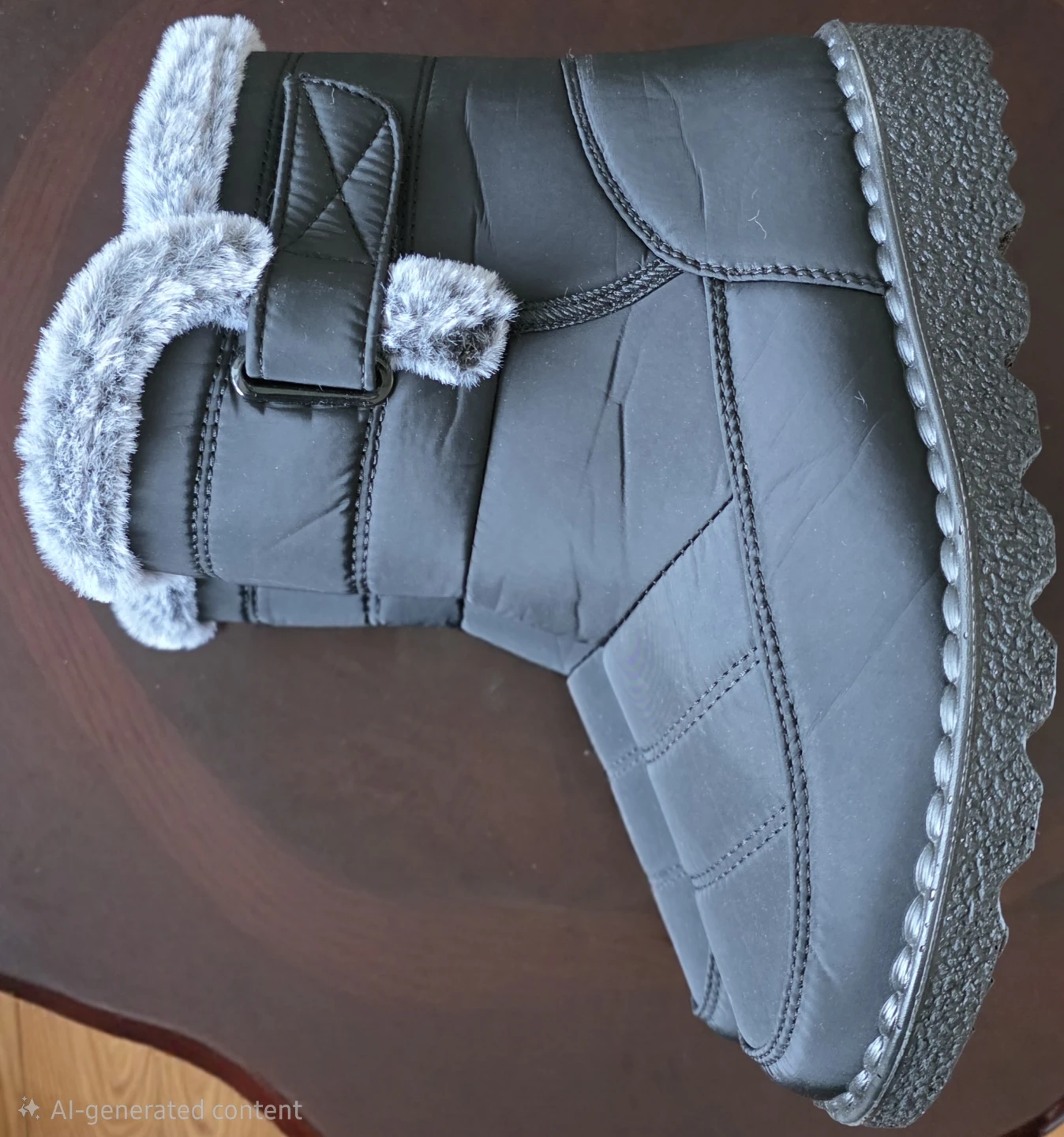 Brand new, Black Quilted Winter Boots with Faux Fur - photo 5