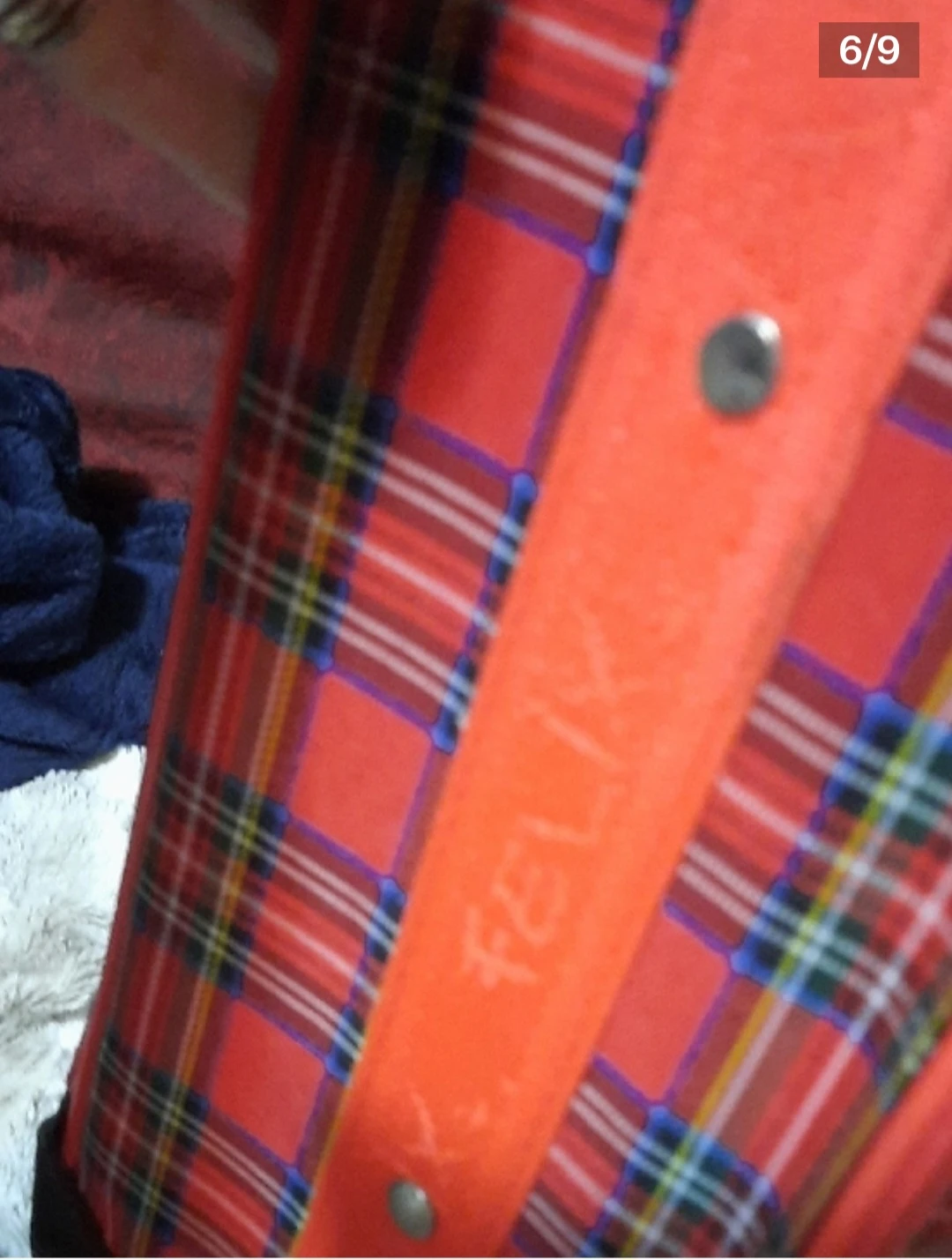 Felix Red Plaid Rolling Suitcase kids size FREE - photo 4