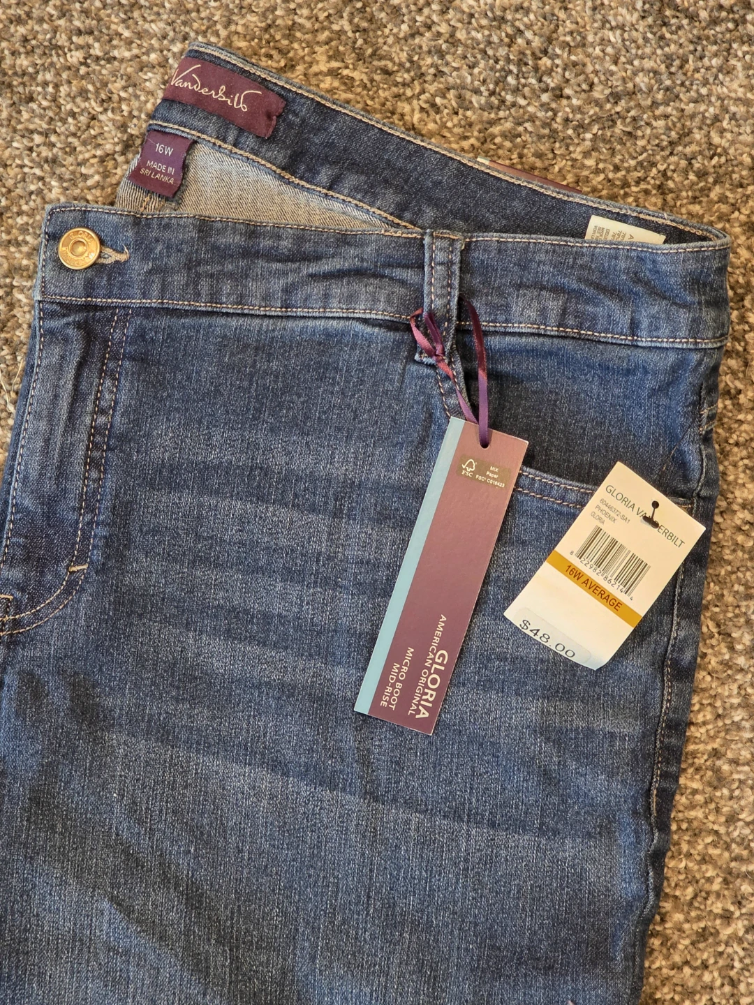 Gloria Vanderbilt Micro Boot Mid-Rise Jeans 16W - photo 2