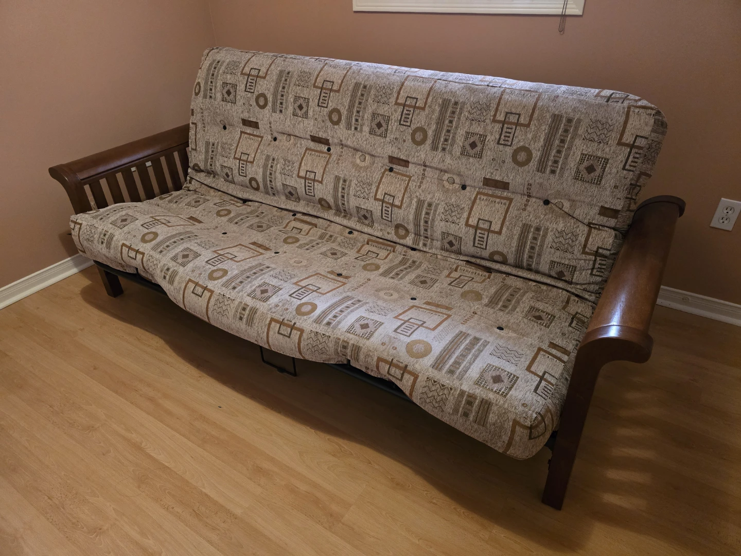 Convertible Futon Sofa with Wood Frame