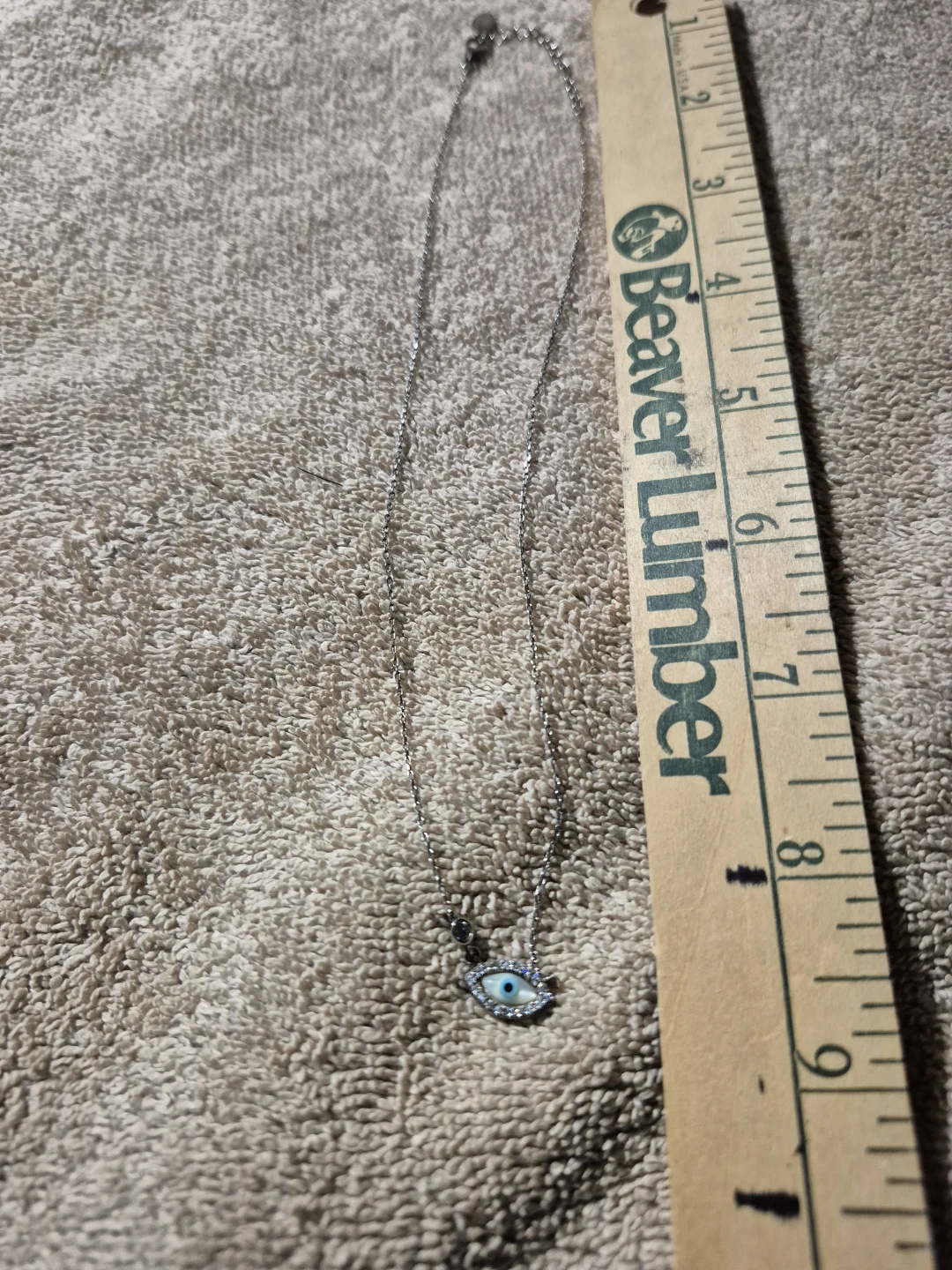 Silver-tone Evil Eye Pendant Necklace