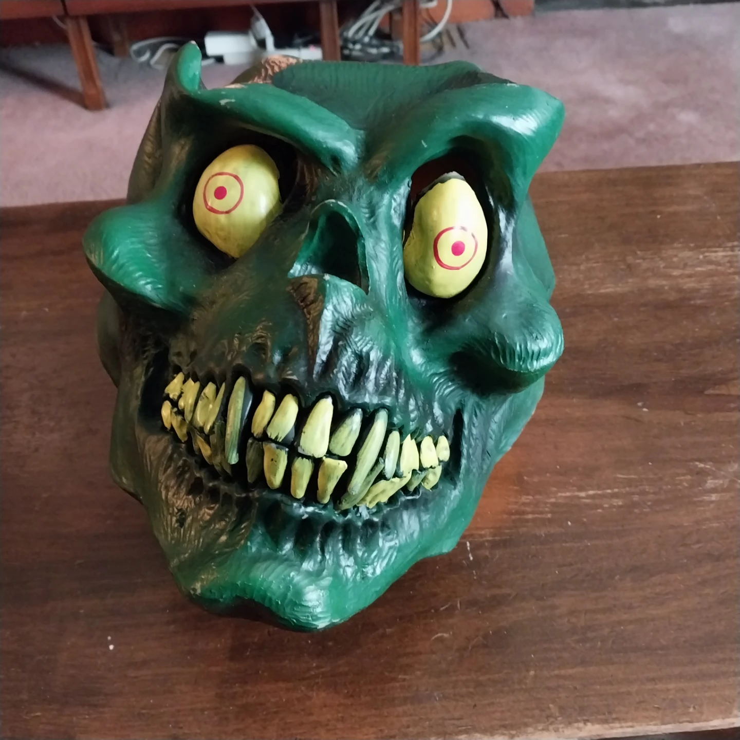 Green Skull Halloween Mask