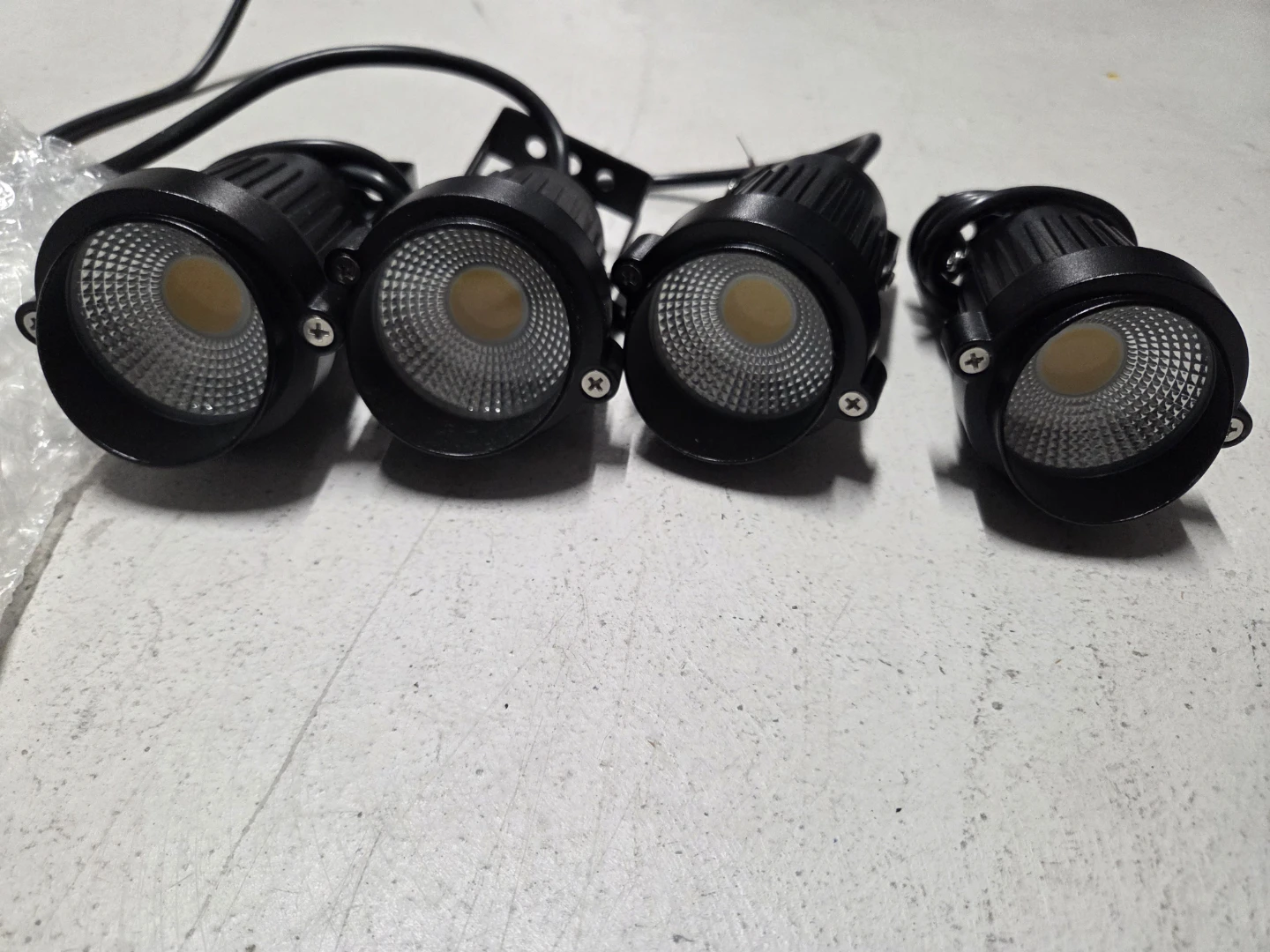 Set of 4 Black LED Spotlights