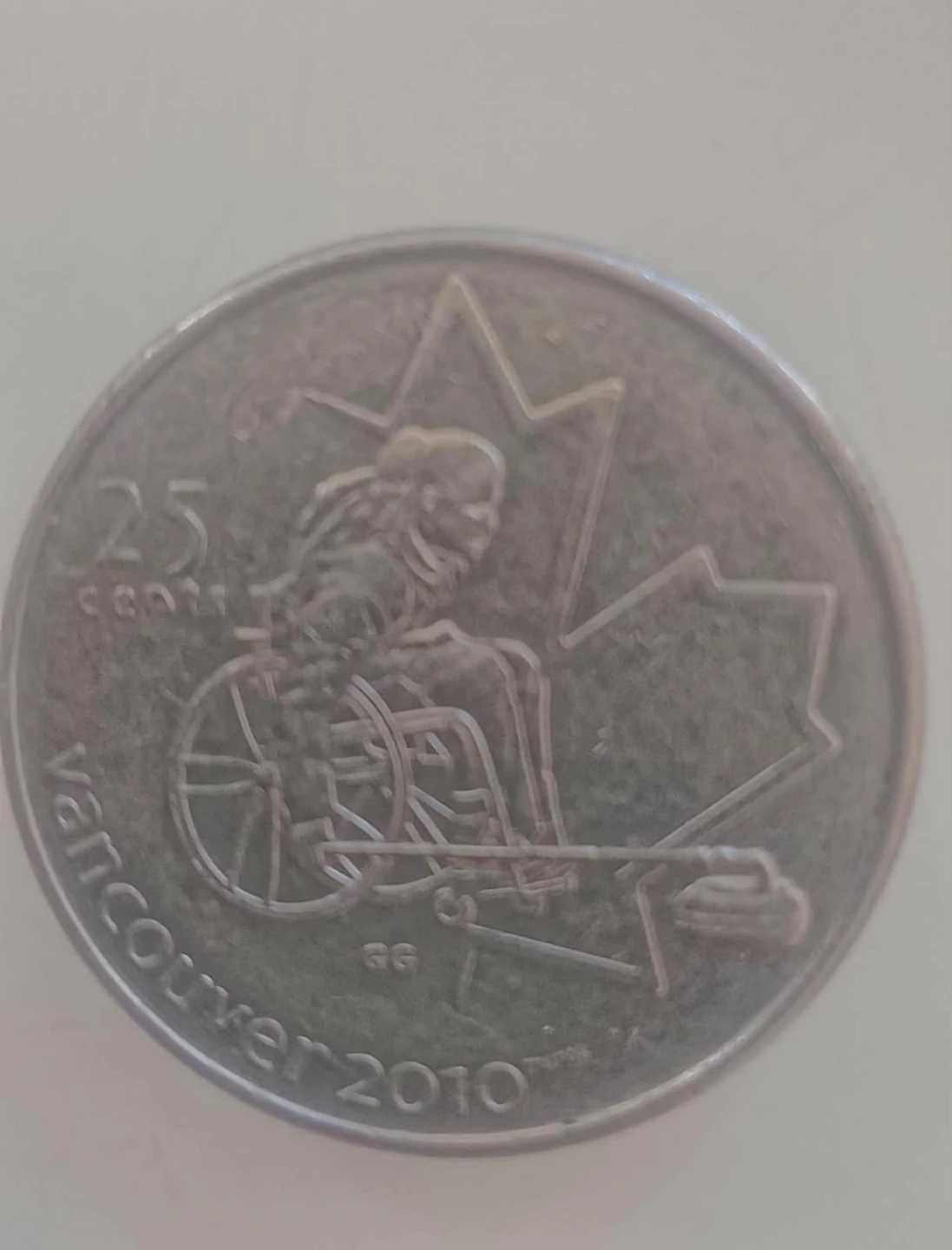 2010 Vancouver Paralympic 25 Cent Coin