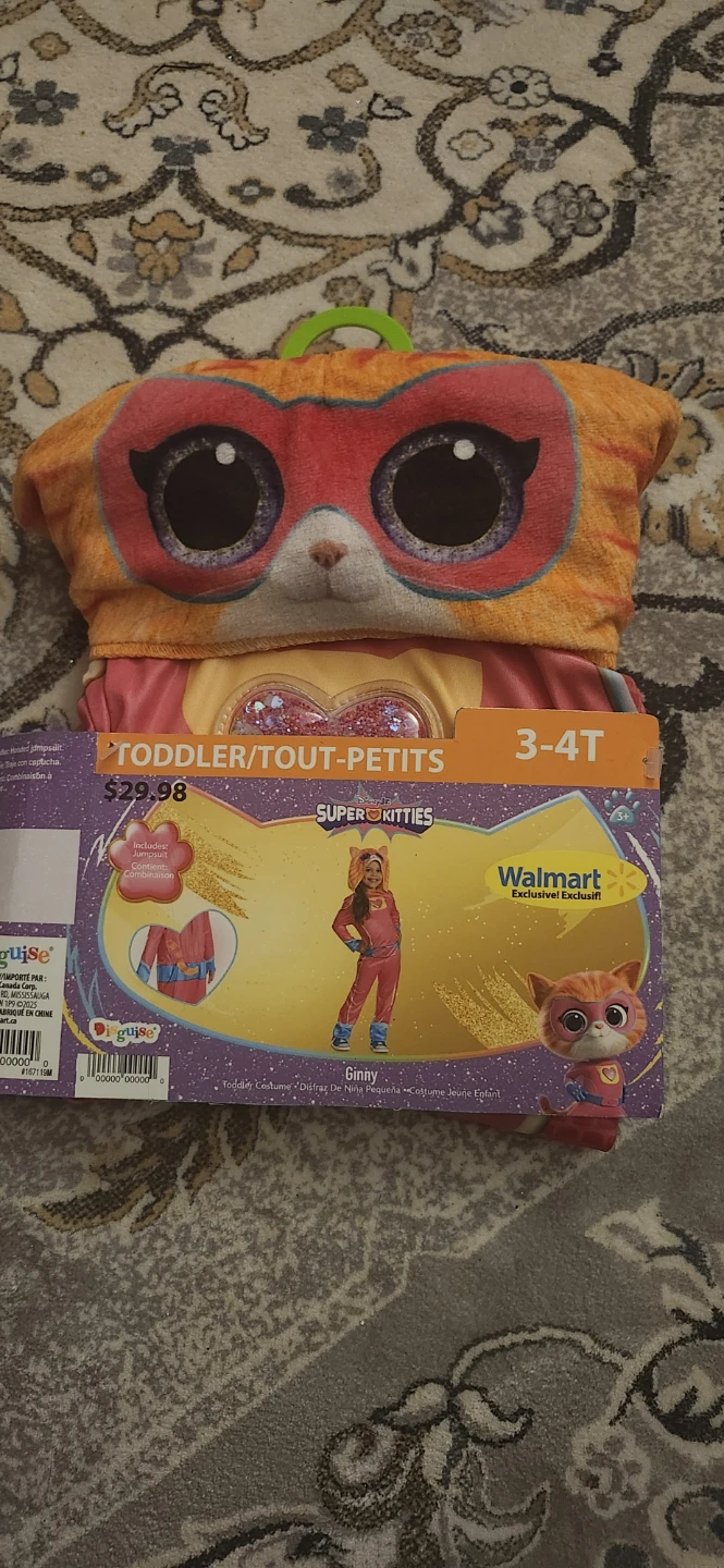 SuperKitties Ginny Toddler Costume Size 3-4T