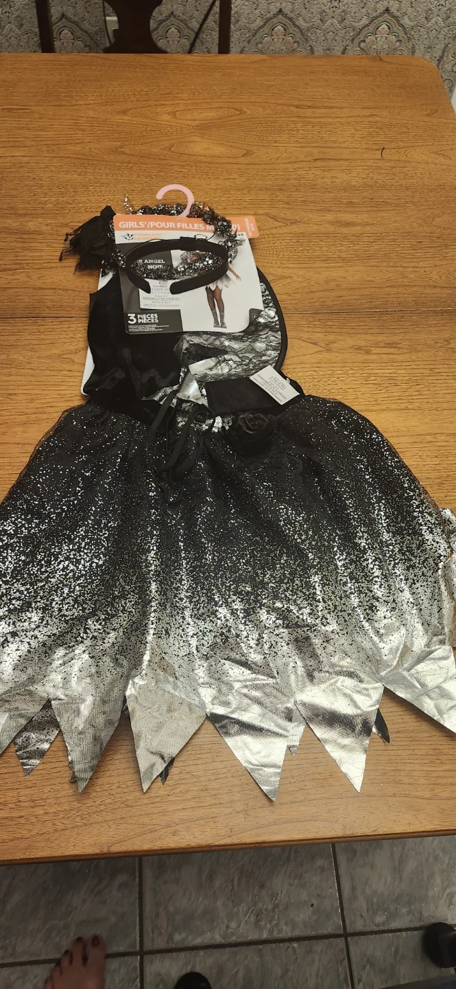 Way to Celebrate Dark Angel Costume M 8-10
