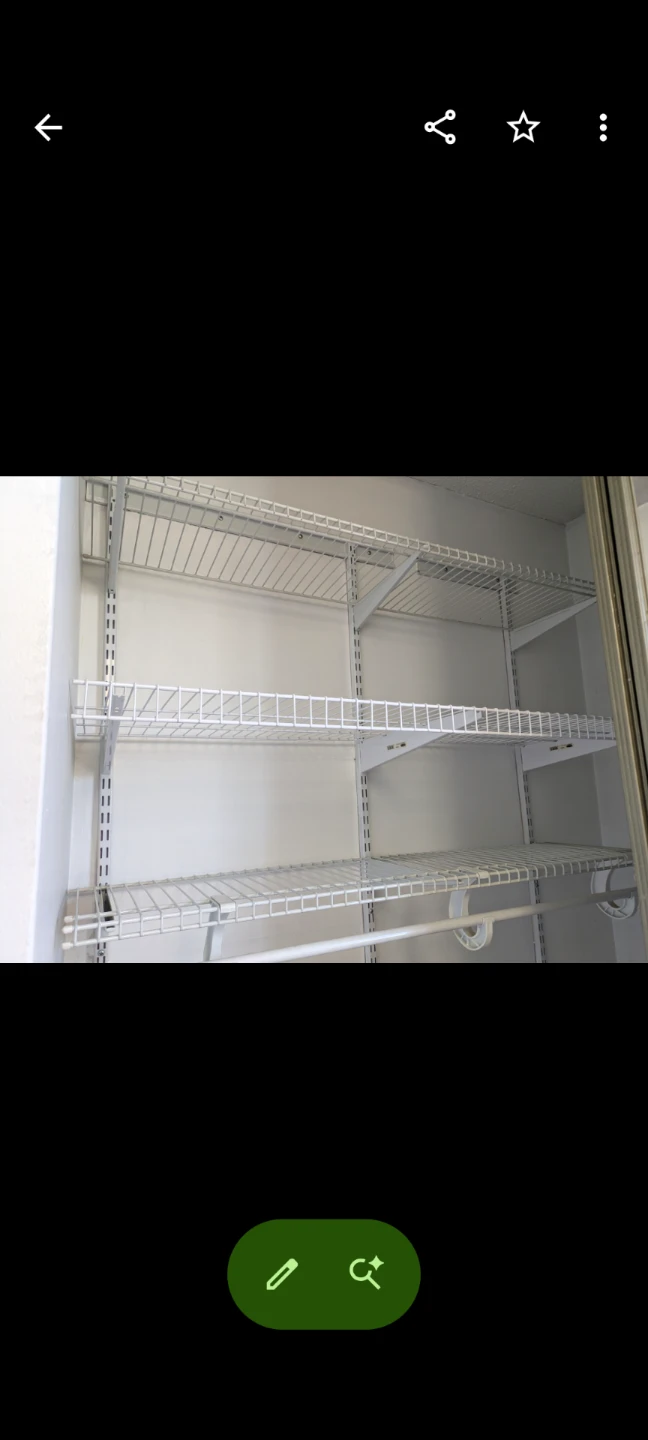 White Wire Closet Shelving System - photo 3