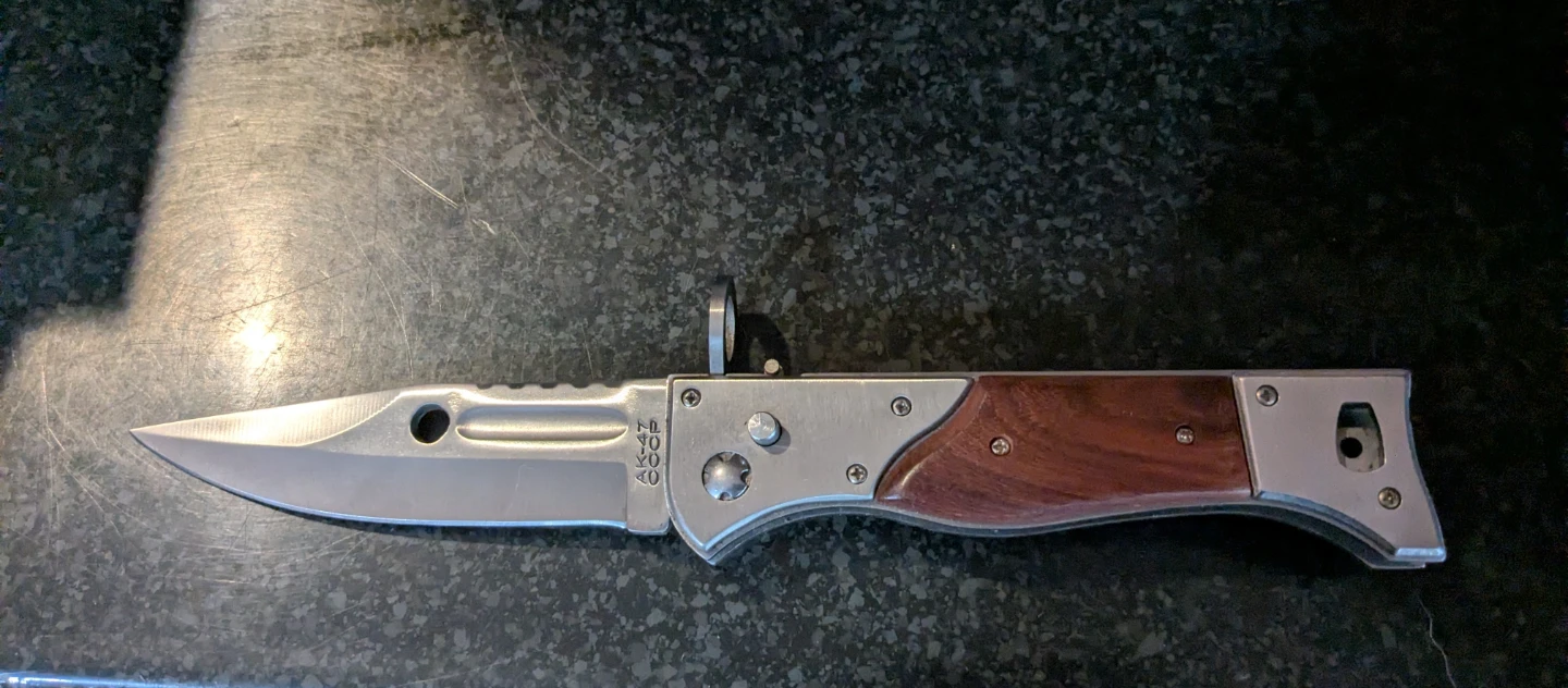 AK-47 CCCP Pocket Knife and Case Holster - photo 4