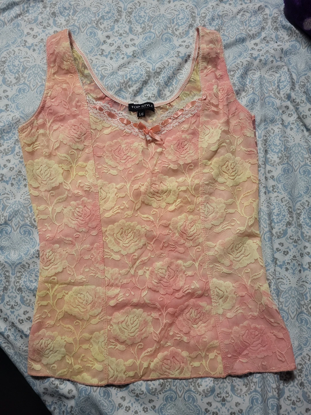Top Style Floral Lace Tank Top