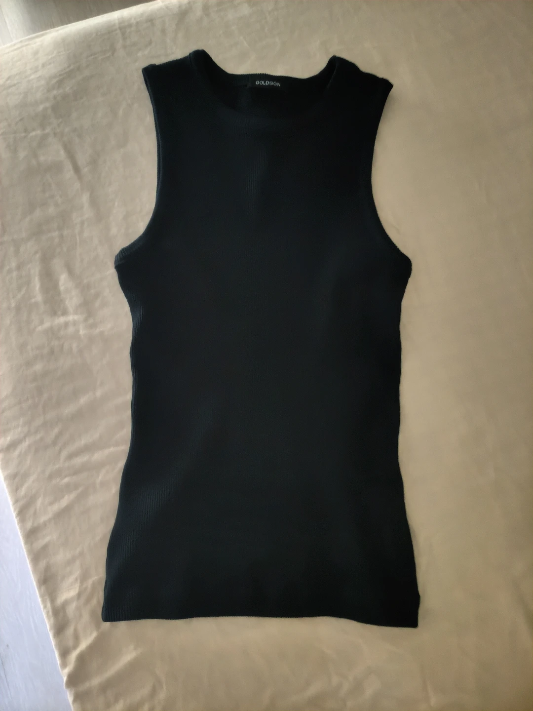 Goldsign Black Ribbed Tank Top XS