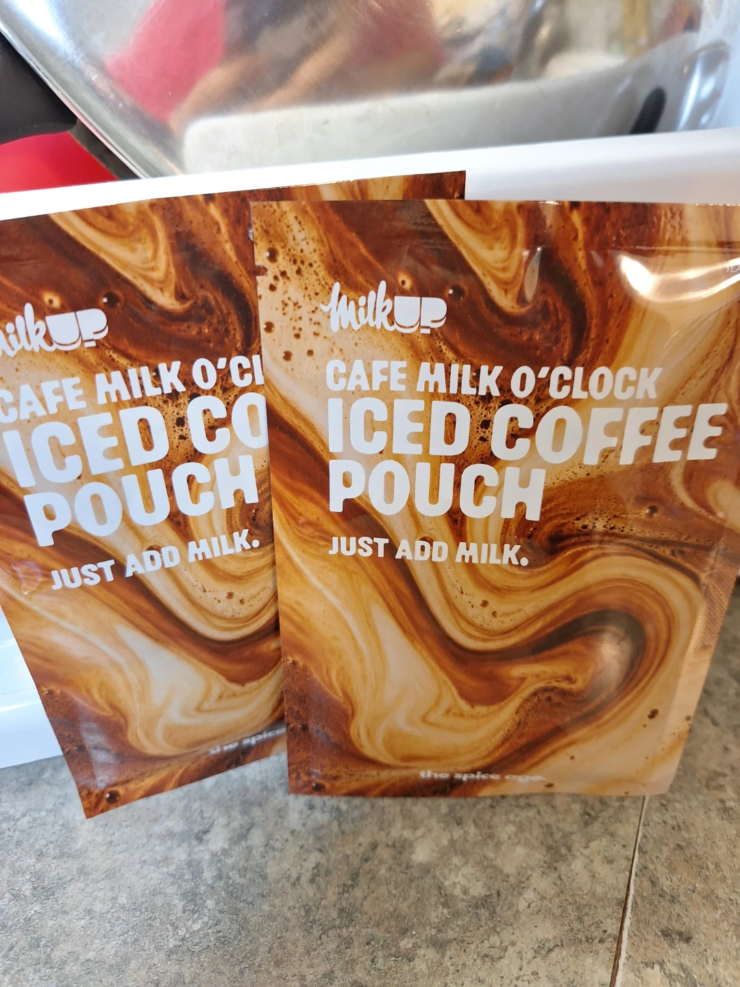 2 MilkUP Cafe Milk O'Clock Iced Coffee Pouches