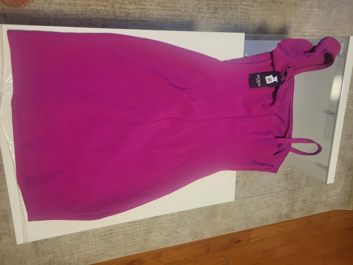 Guess Fuchsia One-Shoulder Ruffle Dress - photo 2