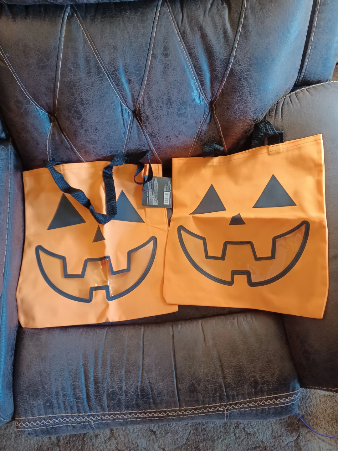 Two Pumpkin Halloween Treat Bags