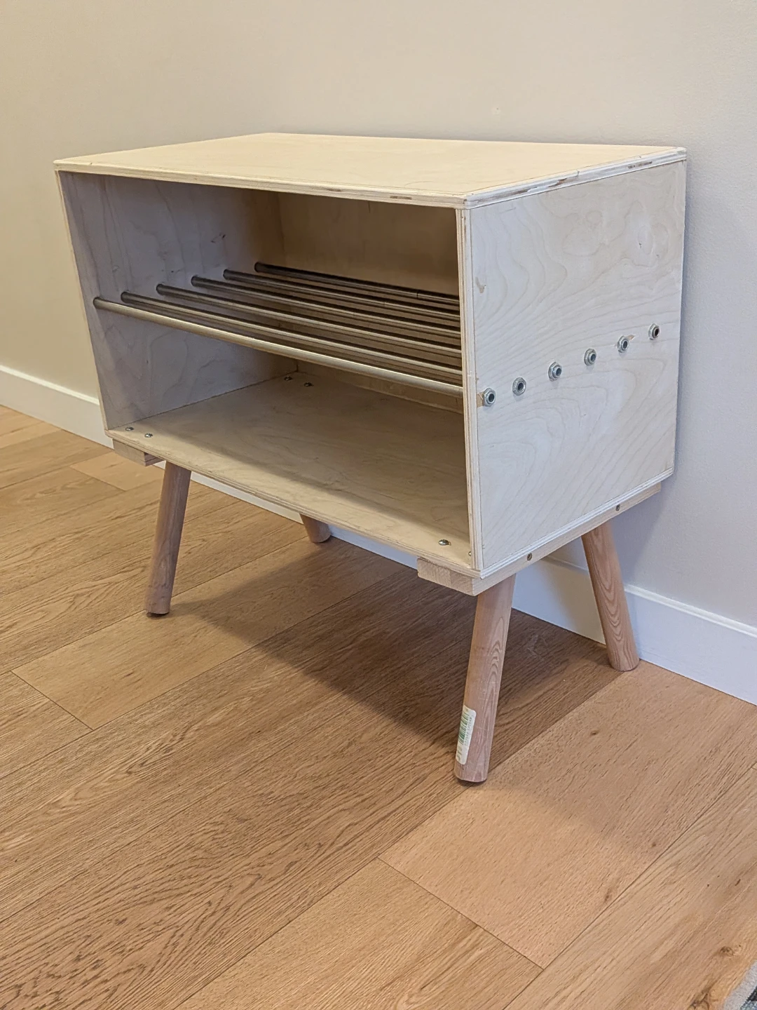 Handmade Wood & Metal Storage Shelf - photo 2