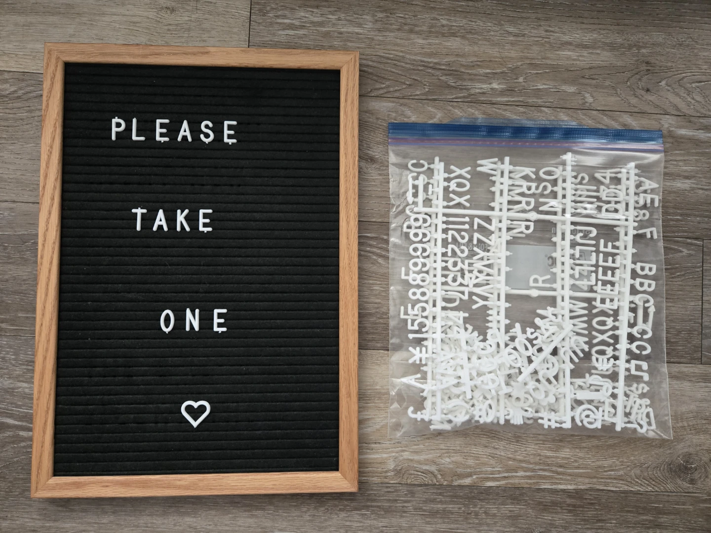 Felt & wood letter board
