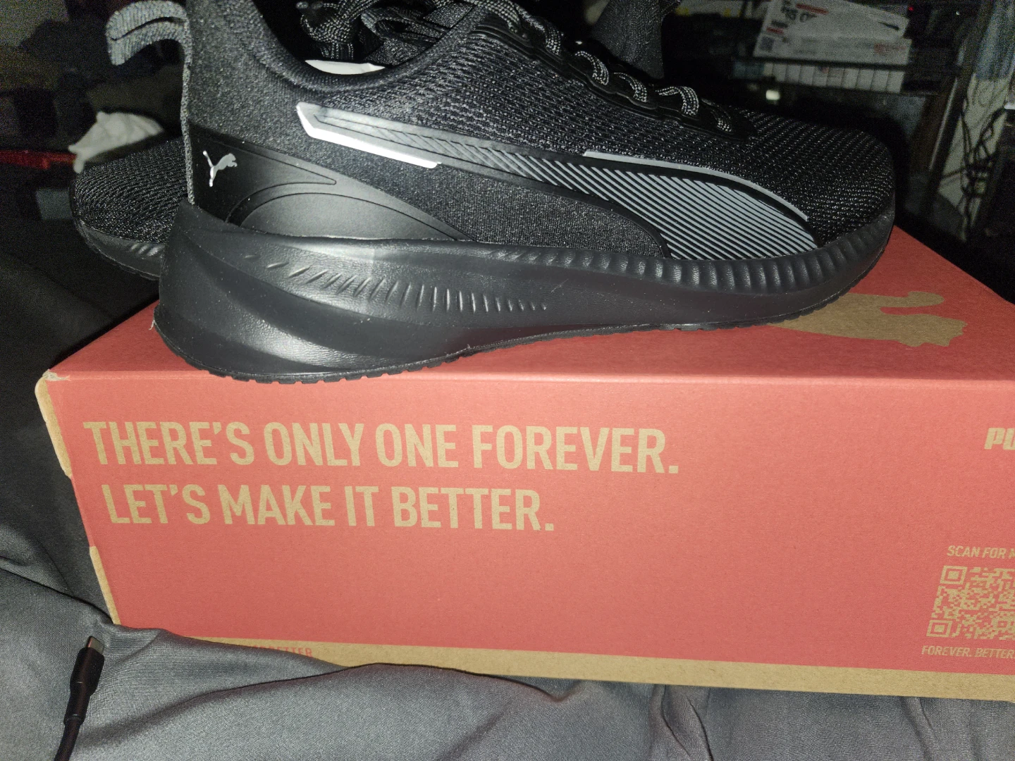 Puma All-Black Running Shoes Size 10.5 - photo 2