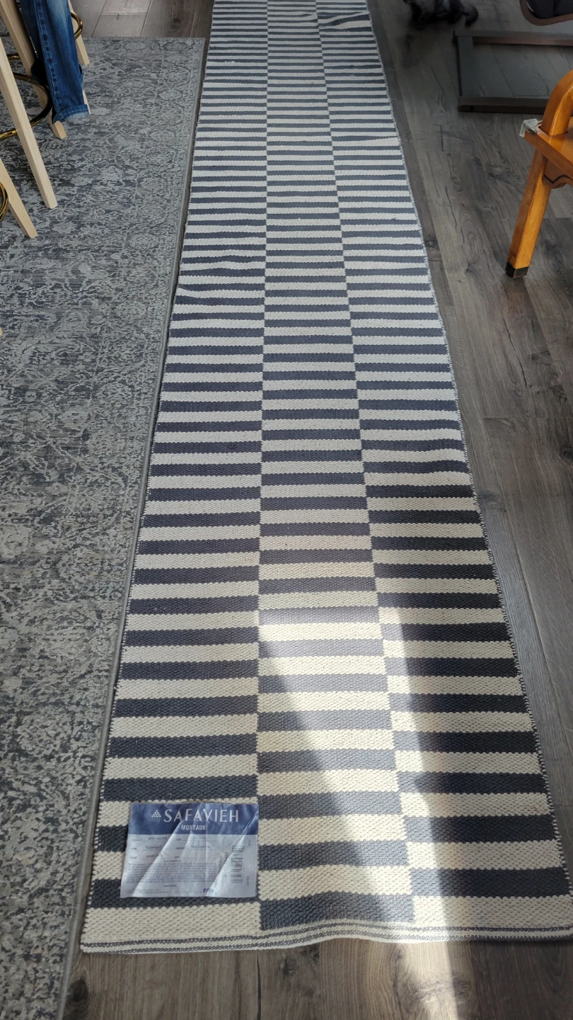 Safavieh Montauk Ivory Grey Striped Rug - photo 4
