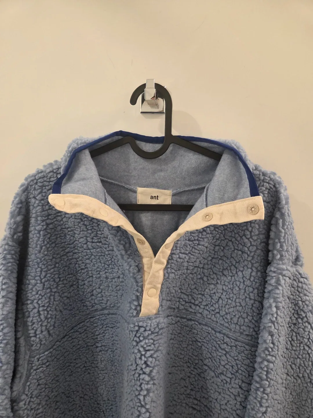 Ant blue sherpa fleece pullover - photo 3