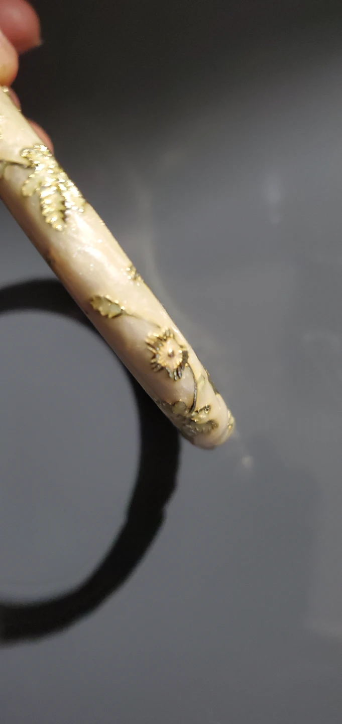 Floral Enamel Hinged Bangle Bracelet - photo 2