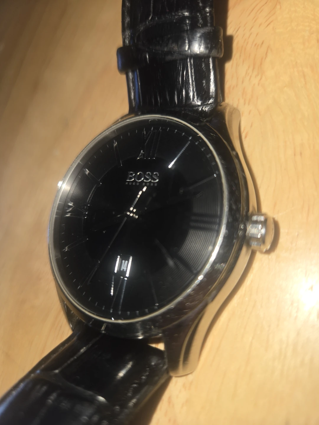 Hugo Boss Men's Black Leather Strap Watch