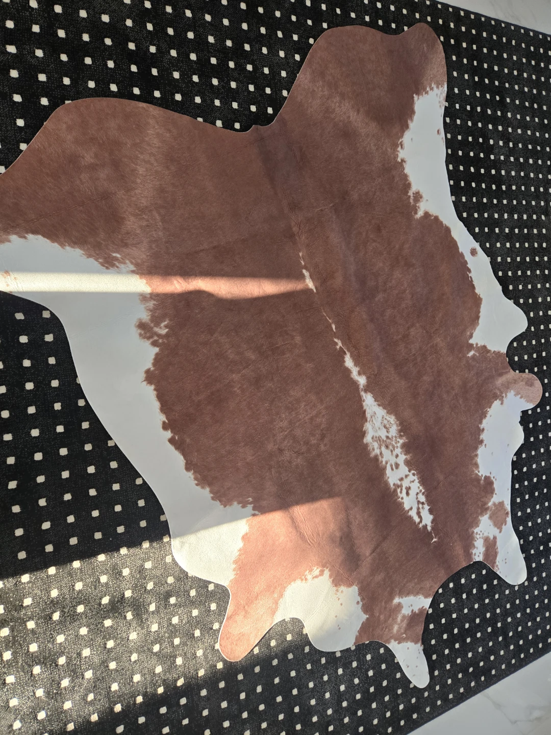 Genuine Brown and White Cowhide Rug - photo 3