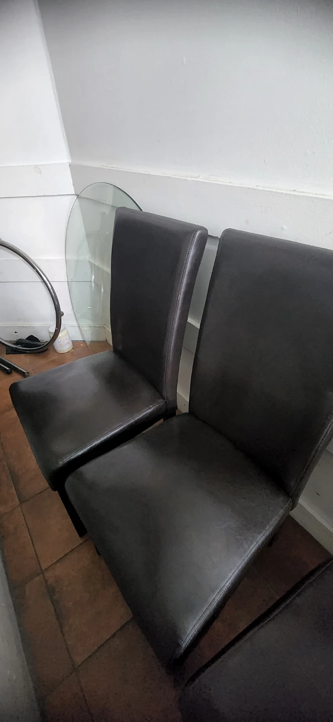 Set of 4 Dark Brown Dining Chairs - photo 2