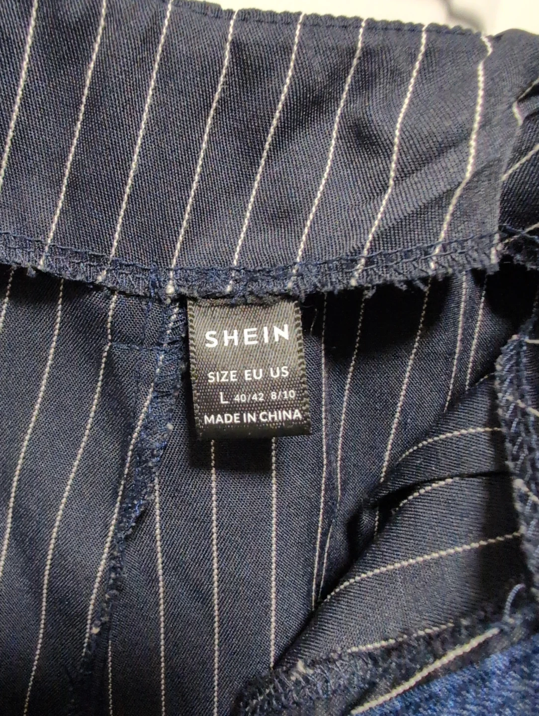SHEIN Navy Pinstripe Trousers - photo 5
