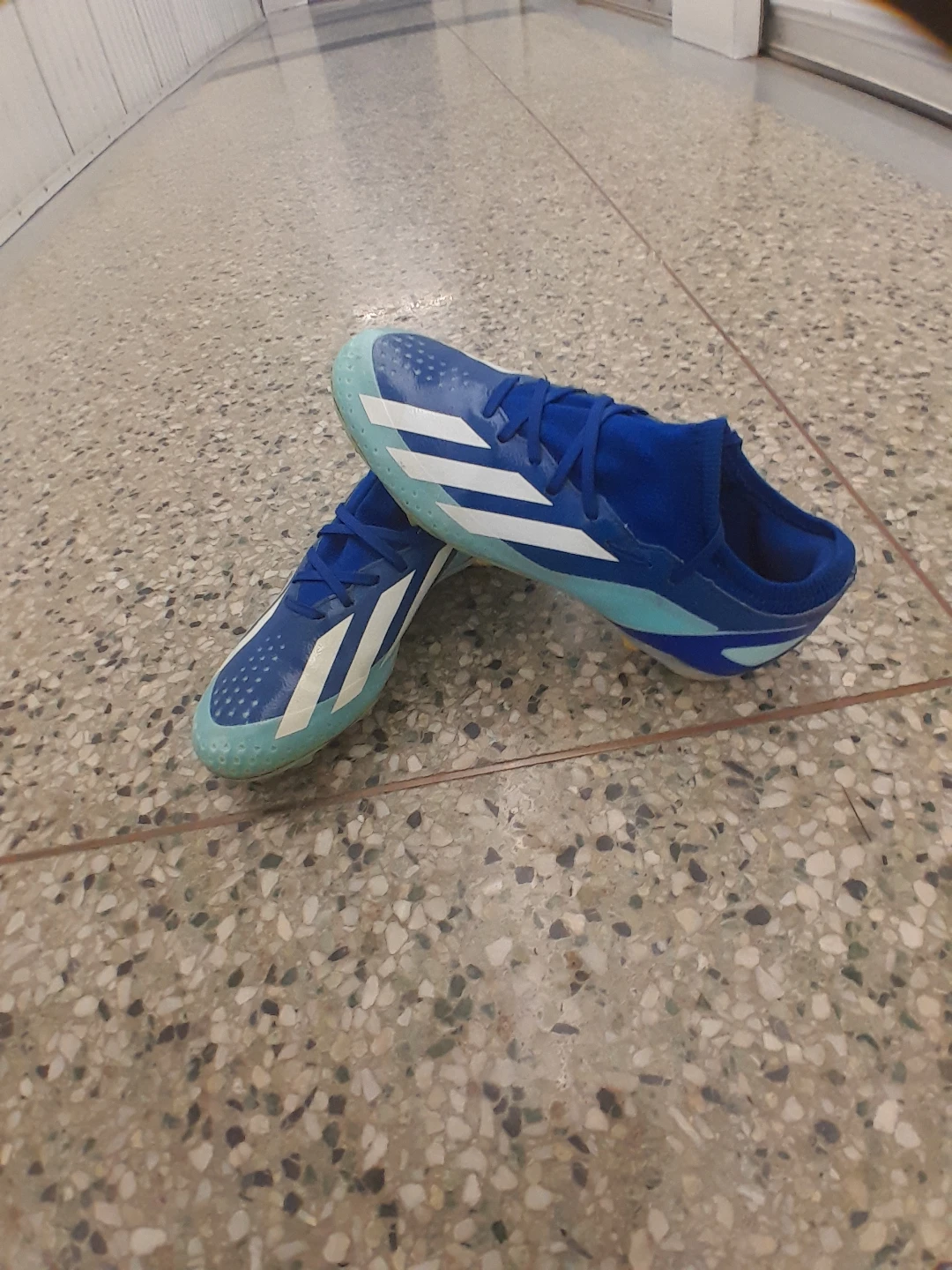 Adidas X Soccer Cleats - Blue and White Boys Size 7 - photo 3
