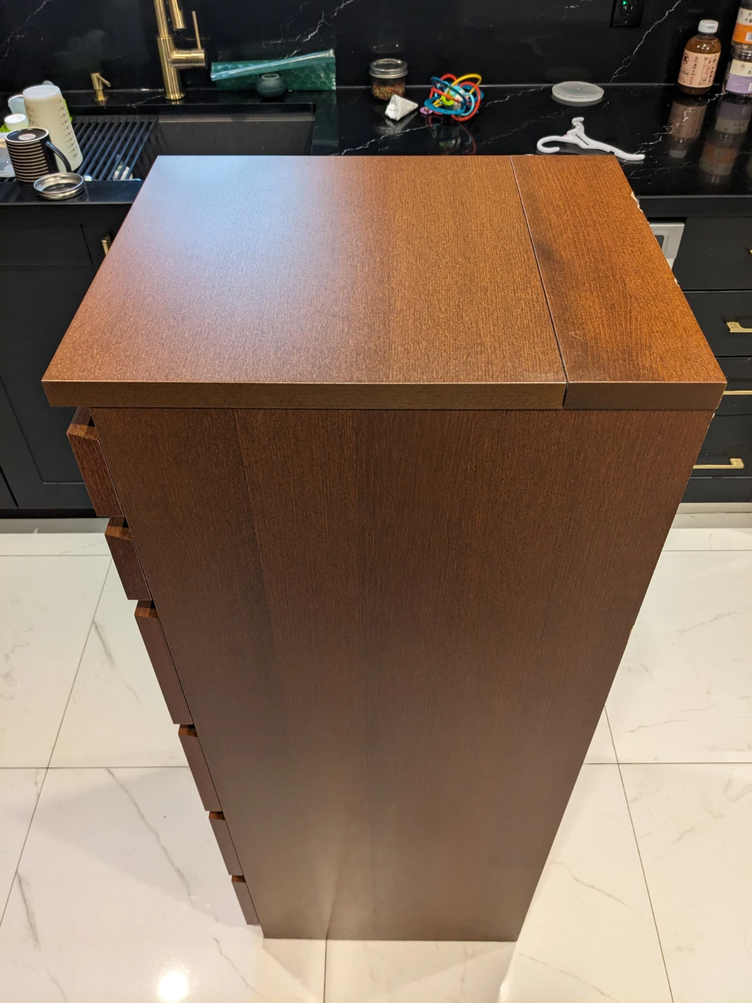 Dark Brown Ikea Malm Vanity Dresser - photo 4
