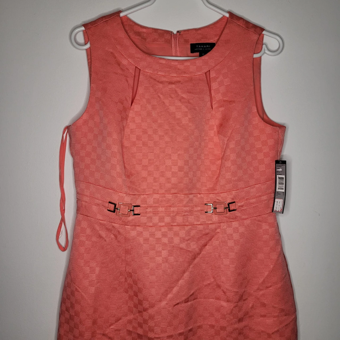Tahari Arthur S. Levine coral dress size 10 - photo 2