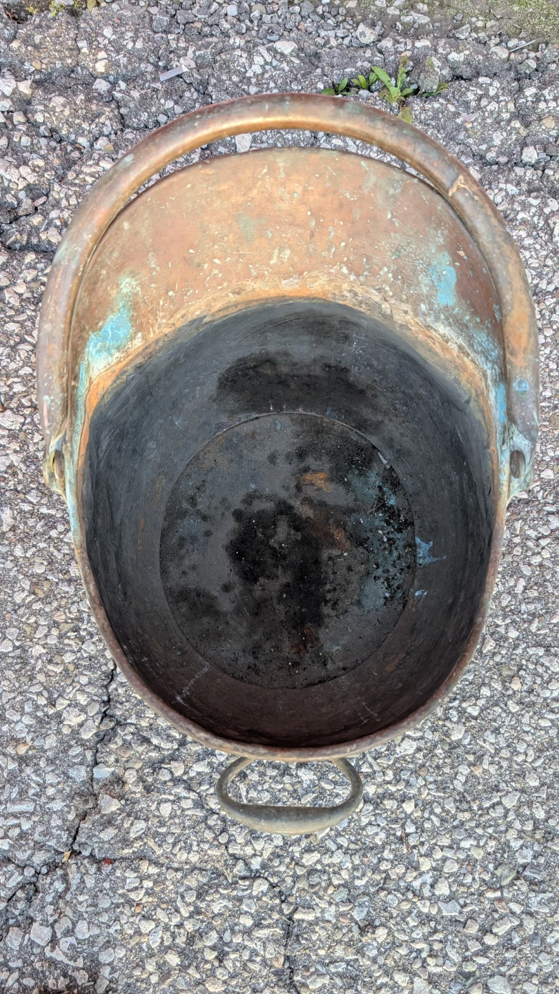 Vintage Copper Fireplace Coal Bucket - photo 5