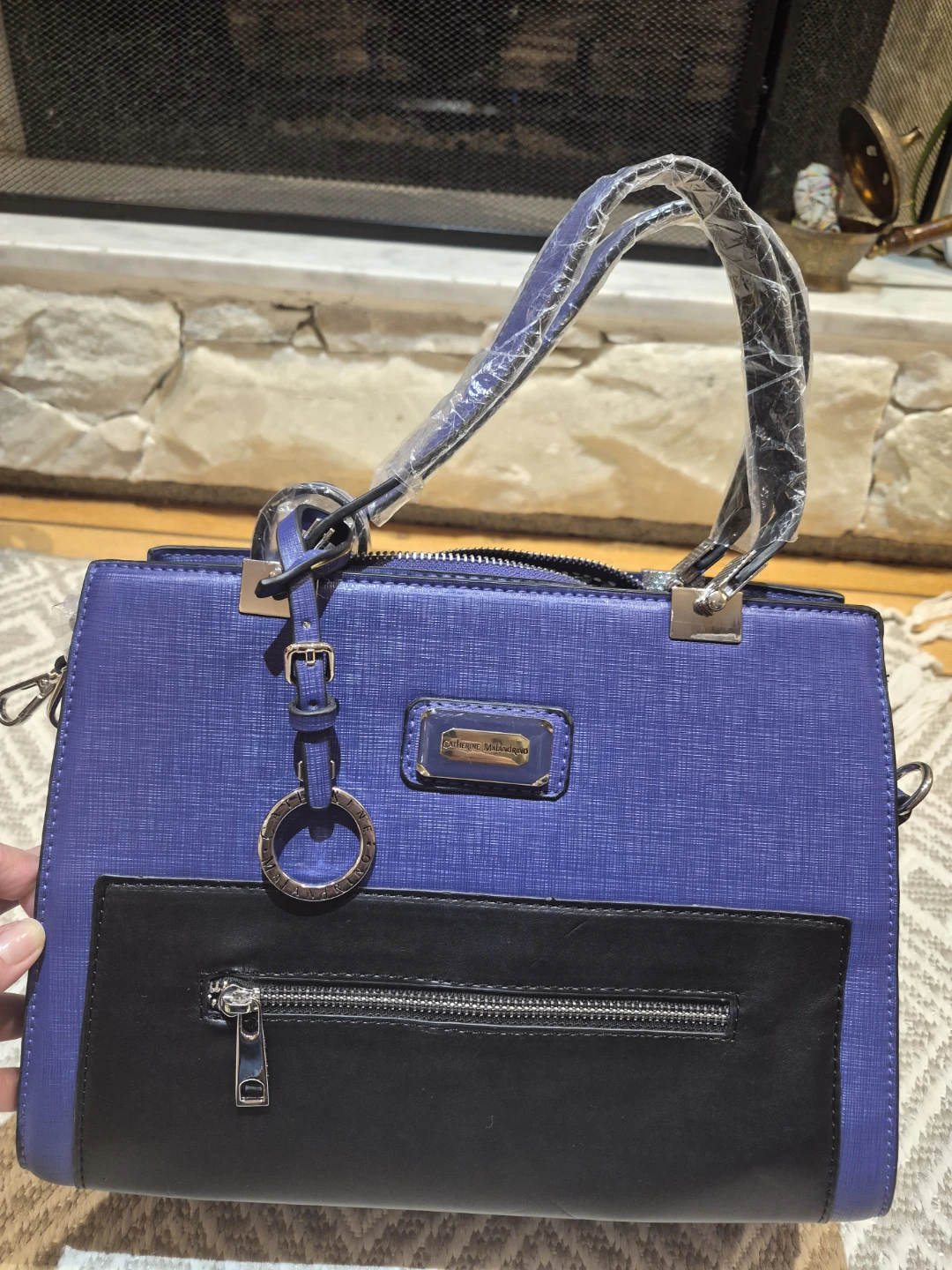 Catherine Malandrino Purple and Black Handbag
