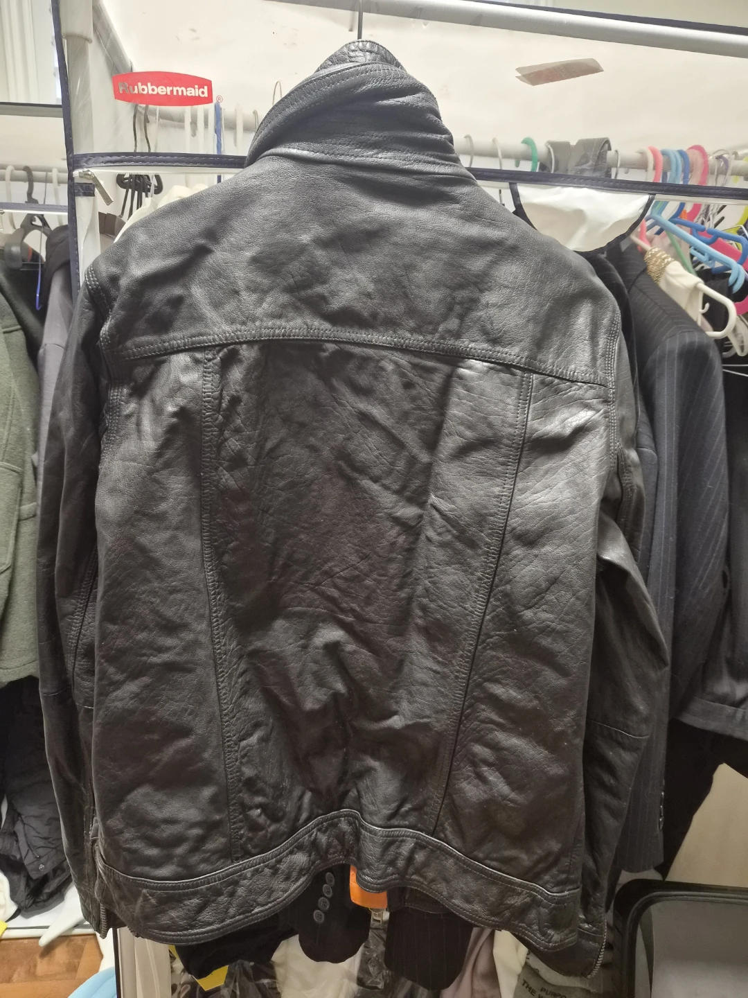 Superdry Genuine Leather Jacket Size Large - photo 2
