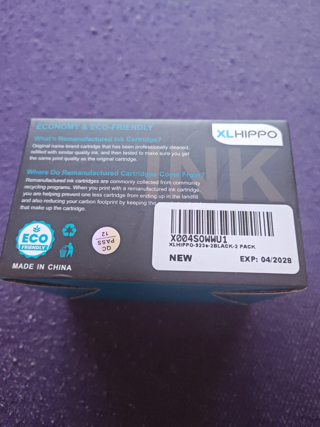 XLHippo 923e High Yield Black Ink Cartridge 2-Pack - photo 2